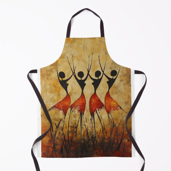 Item preview, Elegant dancer figures in vibrant abstract motion art designed and sold by Artessie.