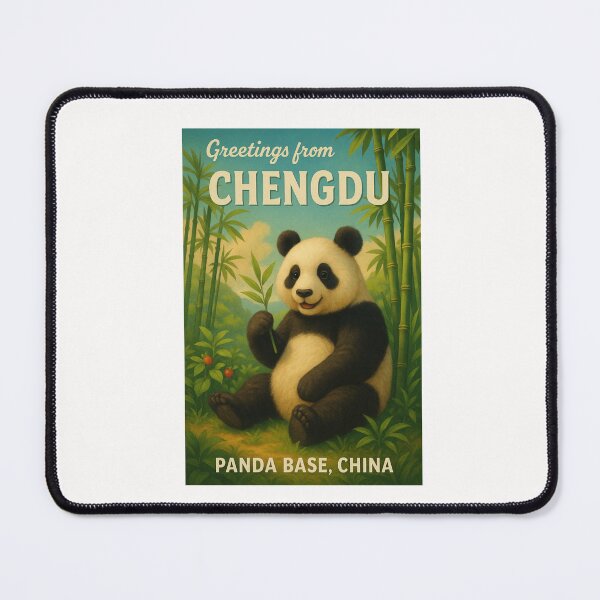 Item preview, Chengdu Panda Base China with Smiling Panda in Bamboo Forest designed and sold by Places On Earth.