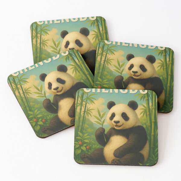 Item preview, Chengdu Panda Base China with Smiling Panda in Bamboo Forest designed and sold by Places On Earth.