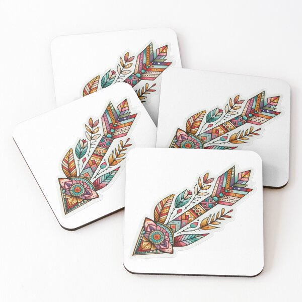 Item preview, boho feather arrow floral sticker ,boho style,Bohemian,Bloom Boom,Spring,ethnic designed and sold by Expressions-Sel.