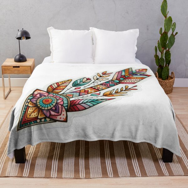 Item preview, boho feather arrow floral sticker ,boho style,Bohemian,Bloom Boom,Spring,ethnic designed and sold by Expressions-Sel.