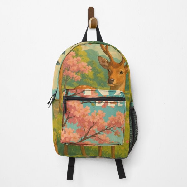 Item preview, Nara Deer Park Japan with Cherry Blossoms and Pagoda designed and sold by Places On Earth.