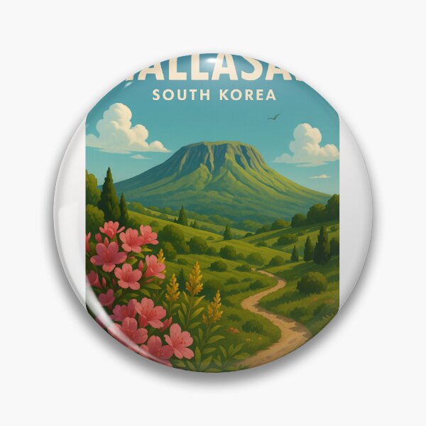 Item preview, Hallasan South Korea with Wildflowers and Volcanic Peak designed and sold by Places On Earth.