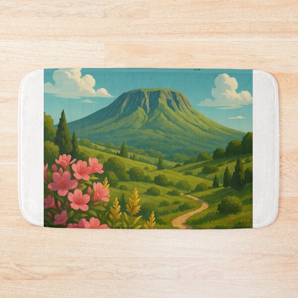 Item preview, Hallasan South Korea with Wildflowers and Volcanic Peak designed and sold by Places On Earth.