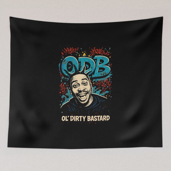 Item preview, Ol’ Dirty Bastard Graffiti Style Fanart Shirt – Blue ODB Tag Tribute designed and sold by WAUZ.