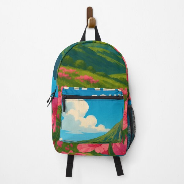 Item preview, Hallasan Volcano South Korea with Pink Azaleas and Green Slopes designed and sold by Places On Earth.