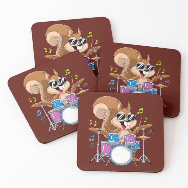Item preview, Squirrel Playing Drums designed and sold by box-artshop.