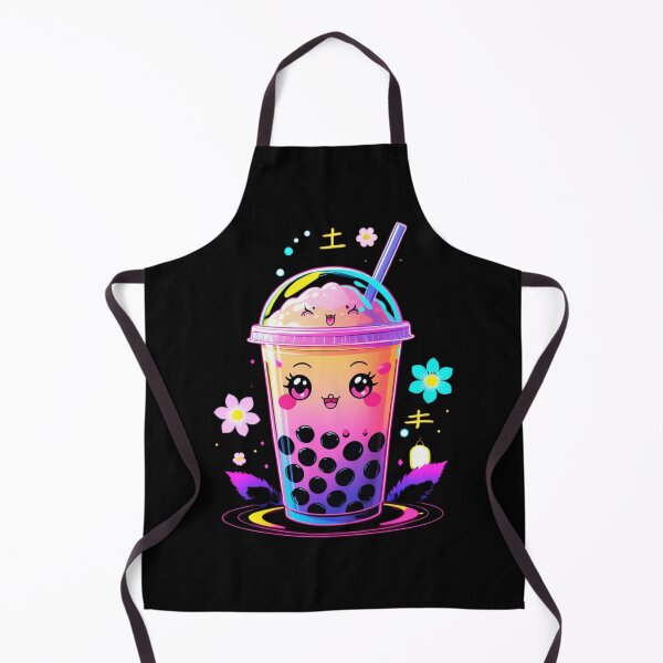 Artikelvorschau, Kawaii Neon Boba – Fröhlicher Bubble Tea in süßen Farben entworfen und verkauft von BaisaStudio.
