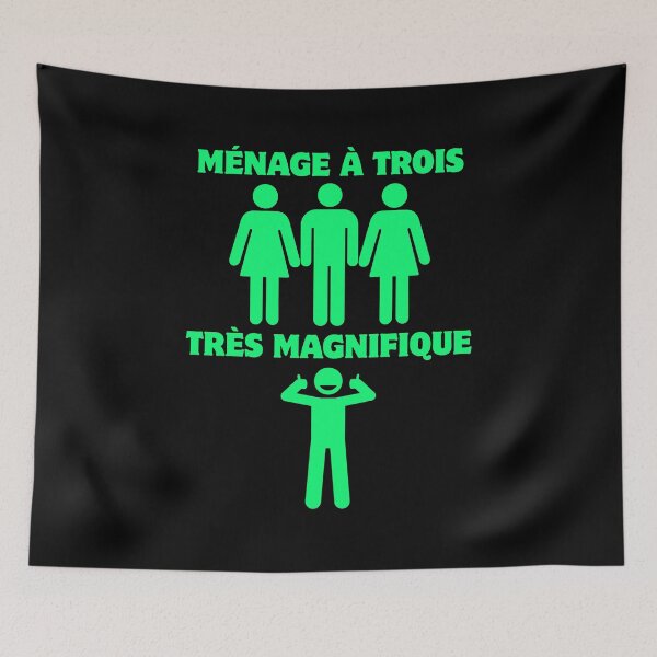Item preview, Ménage à Trois Très Magnifique – Threesome Humor designed and sold by UNK-Fatigues.