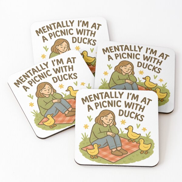 Item preview, Mentally I’m at a Picnic with Ducks | Funny Daydreaming | Cute Escapist Design for Overthinkers & Duck Lovers designed and sold by Memorph.