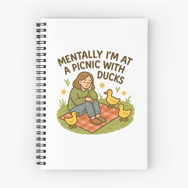 Item preview, Mentally I’m at a Picnic with Ducks | Funny Daydreaming | Cute Escapist Design for Overthinkers & Duck Lovers designed and sold by Memorph.