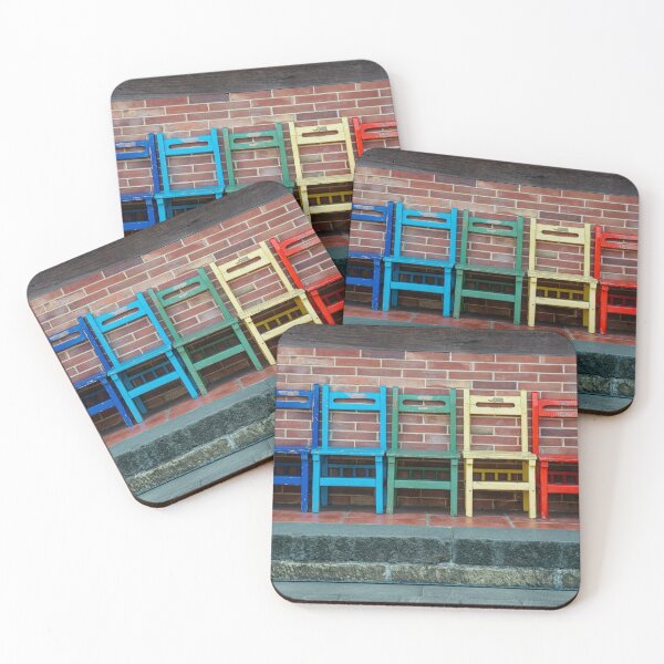Item preview, Seven colorful wooden chairs in the colors of a rainbow designed and sold by Eckart Mayer Photography.