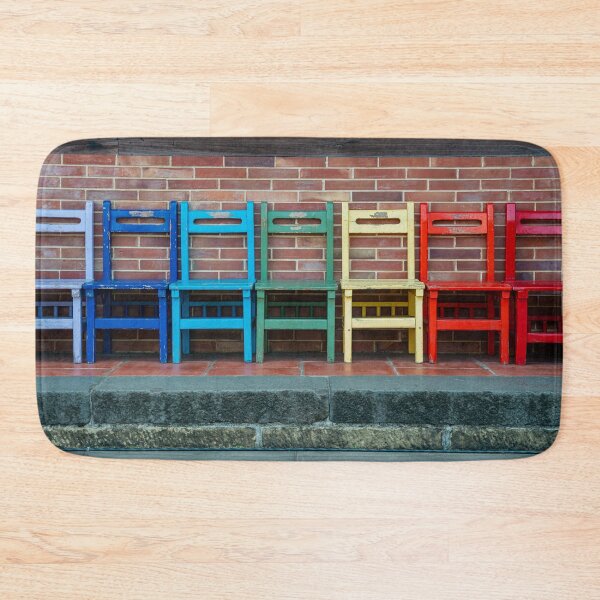 Item preview, Seven colorful wooden chairs in the colors of a rainbow designed and sold by Eckart Mayer Photography.
