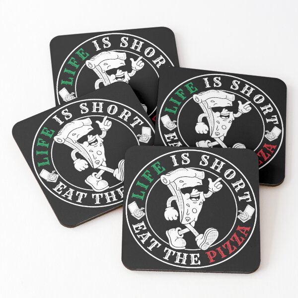 Item preview, LIFE IS SHORT EAT THE PIZZA designed and sold by MojoSpot.