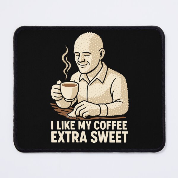 Item preview, Extra Sweet Coffee Lover Retro Joke Design designed and sold by Serbin.