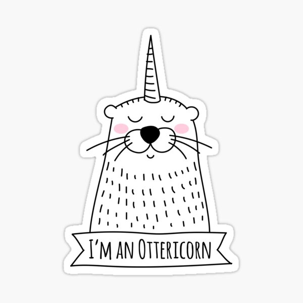 Item preview, I’m an Ottericorn - Otter Unicorn designed and sold by HappyCatPrints.