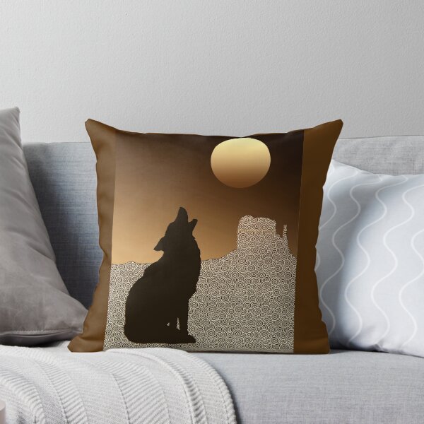 Item preview, Wolf Howling at the Moon in Brown and Tan designed and sold by Marymarice.