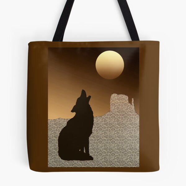 Item preview, Wolf Howling at the Moon in Brown and Tan designed and sold by Marymarice.