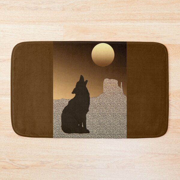 Item preview, Wolf Howling at the Moon in Brown and Tan designed and sold by Marymarice.