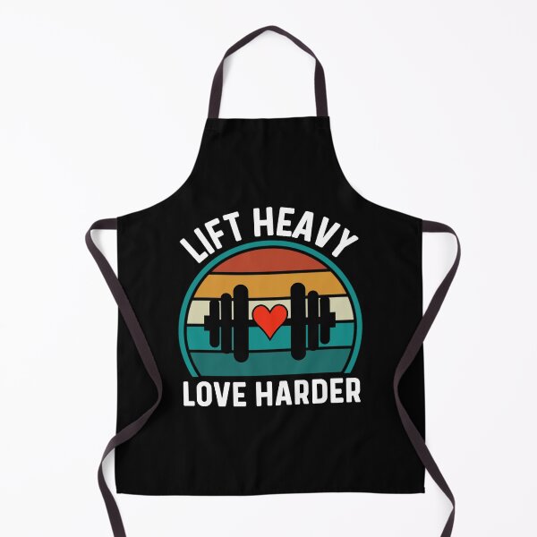 Item preview, Lift Heavy Love Harder - Retro Fitness Motivational Barbell Heart Quote designed and sold by Sunserize Designs.