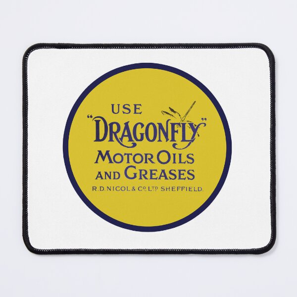 Item preview, Vintage Dragonfly Motor Oils and Greases - R.D. Nicol & Co. Ltd. Sheffield designed and sold by QuayTradingCo.