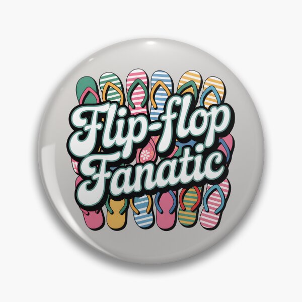 Item preview, Flip-Flop Fanatic Fun Summer Vibes Quote designed and sold by Jollys-ArtShop.