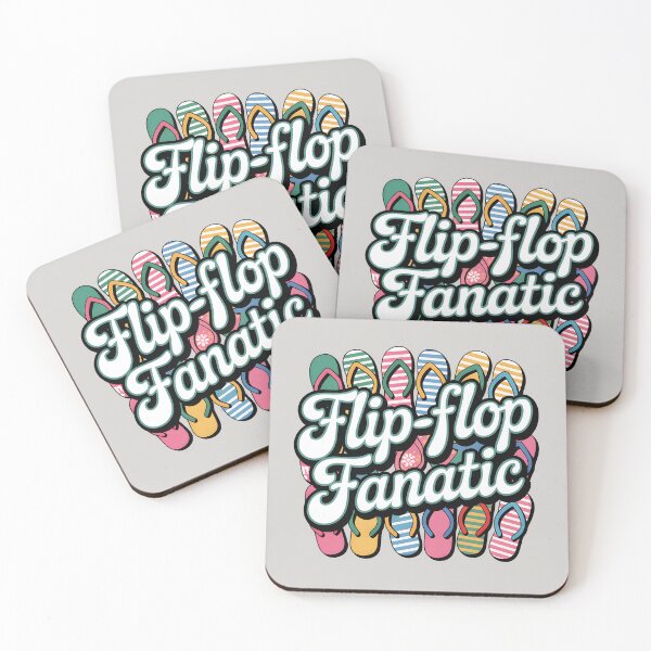 Item preview, Flip-Flop Fanatic Fun Summer Vibes Quote designed and sold by Jollys-ArtShop.