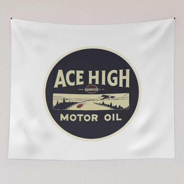 Item preview, Vintage Ace High Motor Oil designed and sold by QuayTradingCo.