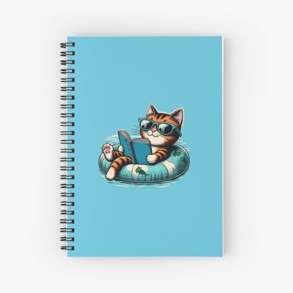 Item preview, Cat with float and sunglasses having a relaxing day. designed and sold by Yolanda Cañardo Galve.