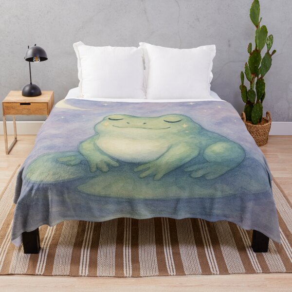 Item preview, Dreamy Frog on a Lilypad designed and sold by Mjonkey.