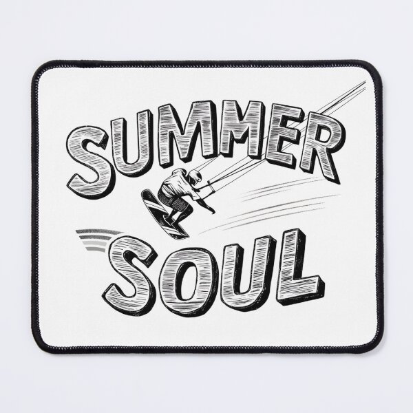 Item preview, Summer Soul - Black and White Design - Kitesurfing 34 designed and sold by AlinaSCorner.