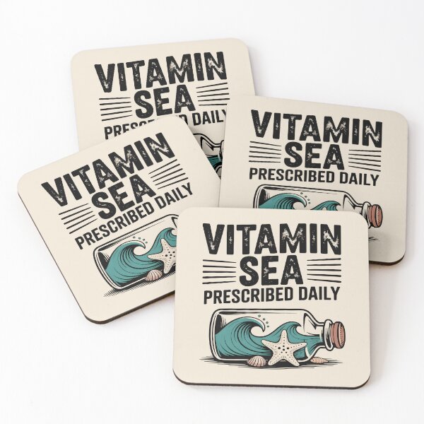 Item preview, Vitamin Sea Prescribed Daily Funny Ocean Quote designed and sold by Jollys-ArtShop.