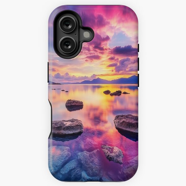 Item preview, A beautiful Rocky beach at sunset in long exposure - Landscape photography designed and sold by TheArtistOf2022.
