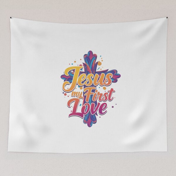 Item preview, Jesus My First Love Ornate Cross Colorful designed and sold by Faithloveshop.