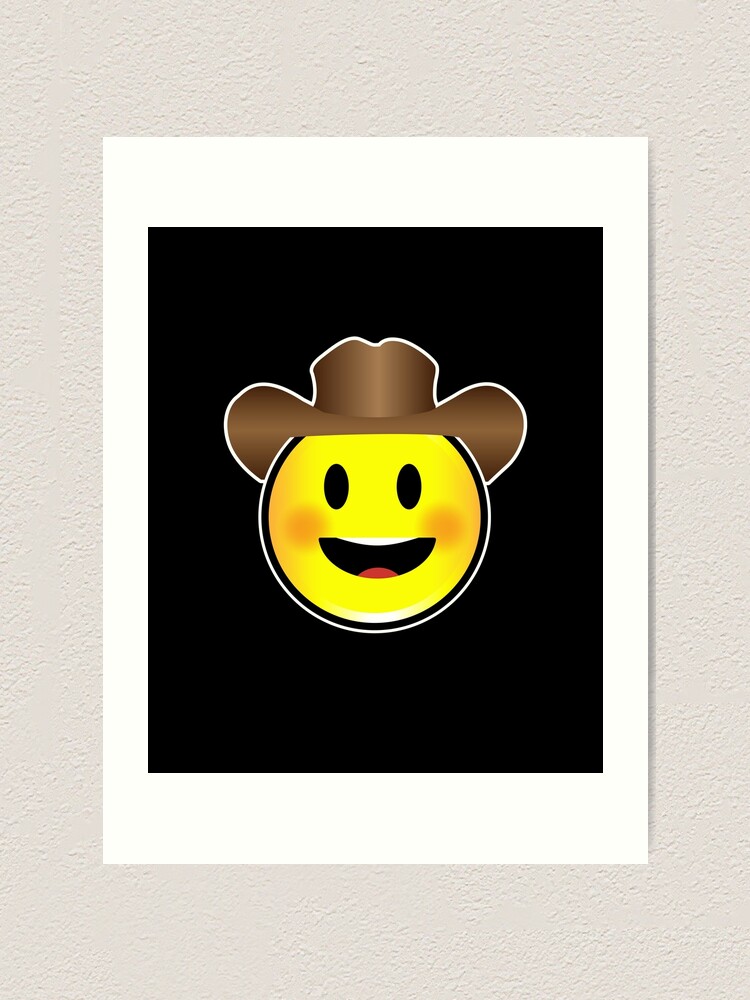 Emoji Vaquero Lámina Artística - clown emoji roblox