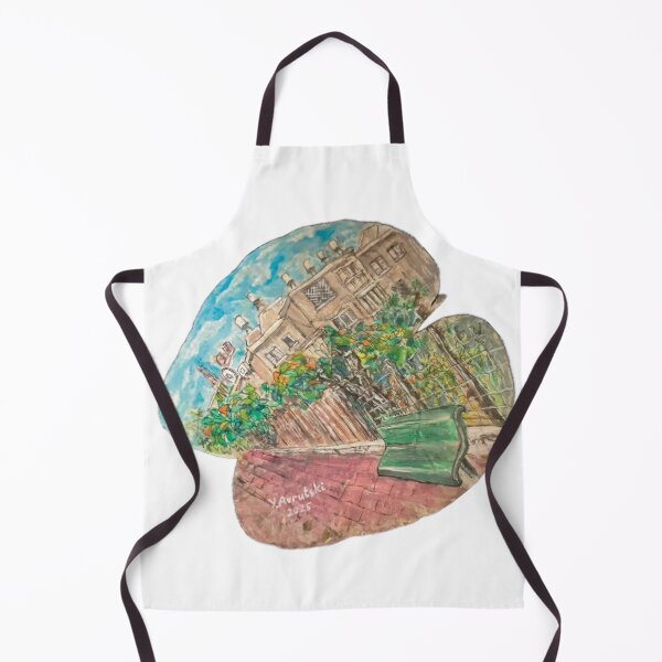 Item preview, Cityscape on a Real Leaf, Hand-Painted Urban Garden designed and sold by Julia's Print Studio .