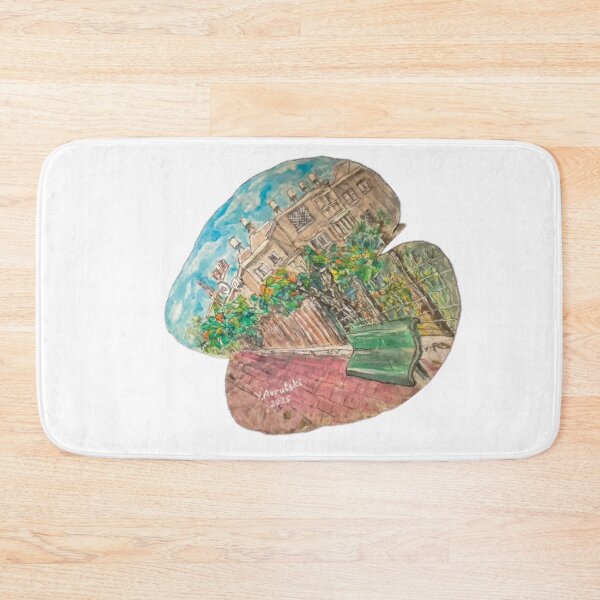 Item preview, Cityscape on a Real Leaf, Hand-Painted Urban Garden designed and sold by Julia's Print Studio .
