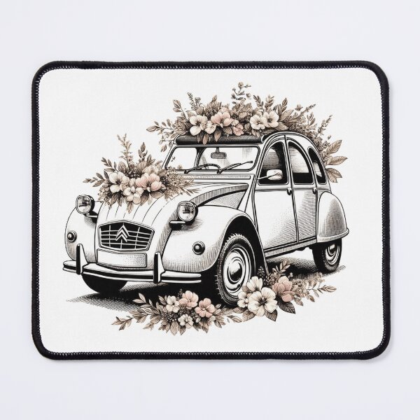 Item preview, beautiful vintage citroen 2cv with flowers designed and sold by nicnacc.