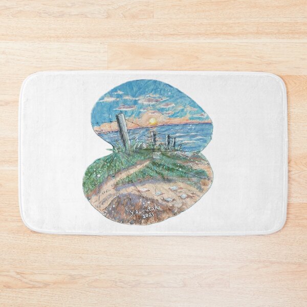 Item preview, Sunset by the Sea – Acrylic on Real Tree Leaf designed and sold by Julia's Print Studio .