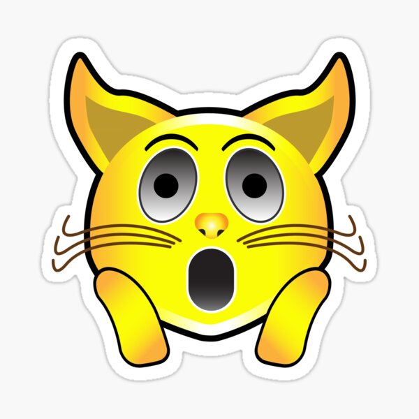 Angry Cat Emoji Sticker for Sale by rkbubble