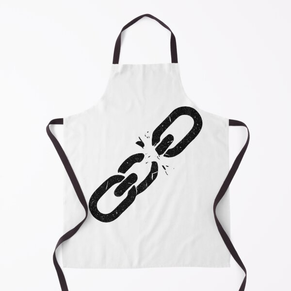 Item preview, Minimalist grunge logo "BROKEN CHAIN" – broken chain & freedom punk look | Black and white T-shirt graphic designed and sold by AlphaAutomation.
