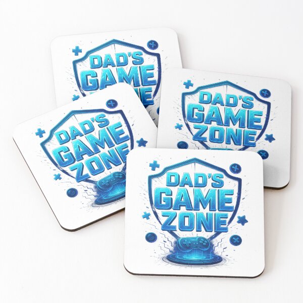 Item preview, Dad’s Game Zone – Neon Gaming Sanctuary Design designed and sold by LevelUpDark.