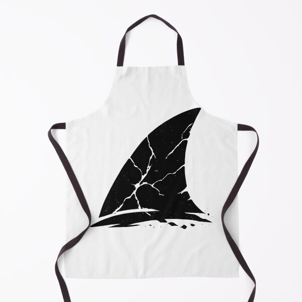 Item preview, Minimalist grunge logo "BROKEN SHARK FIN" – broken shark fin & ocean punk style | Black and white T-shirt graphic designed and sold by AlphaAutomation.