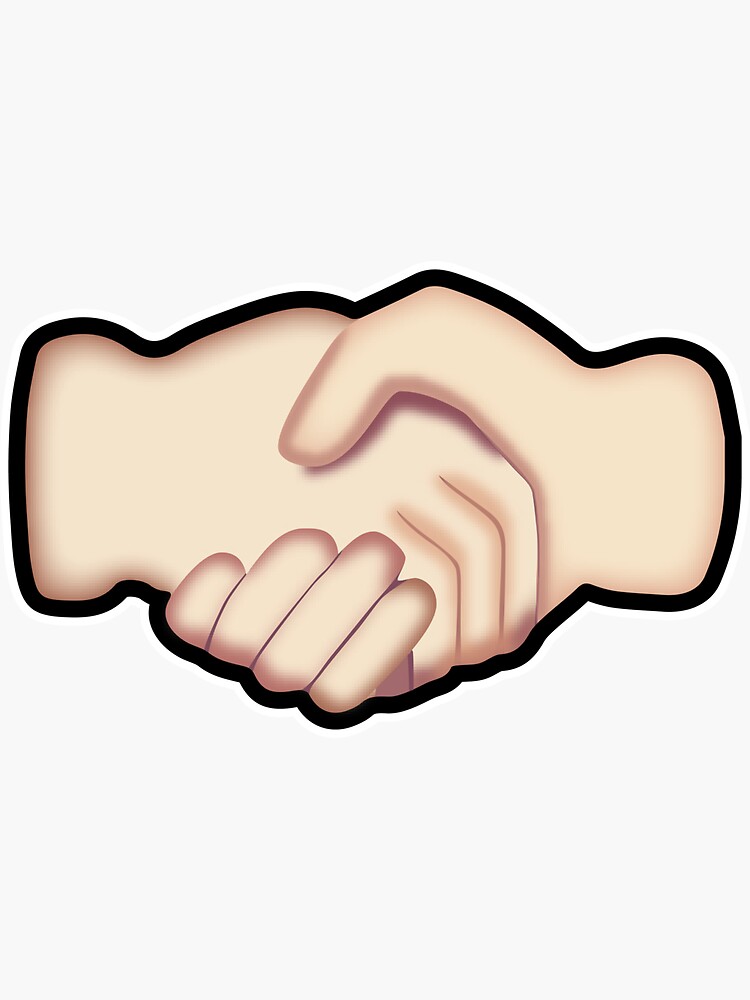 shake hand emoji Art Board Print for Sale by MisterSmithers
