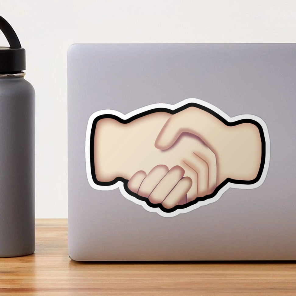 shake hand emoji Art Board Print for Sale by MisterSmithers