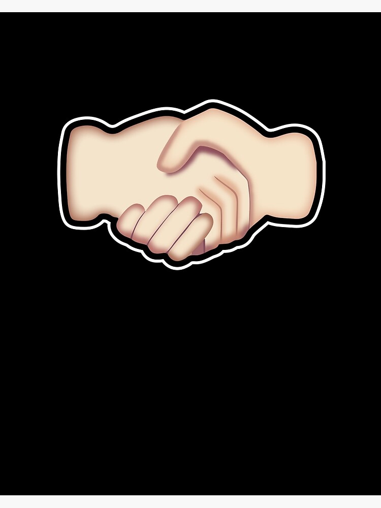 shake hand emoji Art Board Print for Sale by MisterSmithers