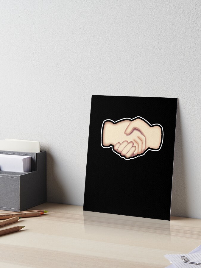 shake hand emoji Sticker for Sale by MisterSmithers