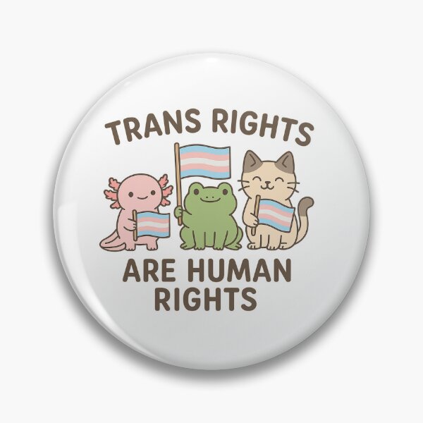 Item preview, Trans Rights Are Human Rights – Cute Animal Pride Sticker designed and sold by Queer Designs.