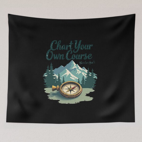 Item preview,  Chart Your Own Course – Inspirational Compass and Mountain Adventure Design designed and sold by Jason123za.