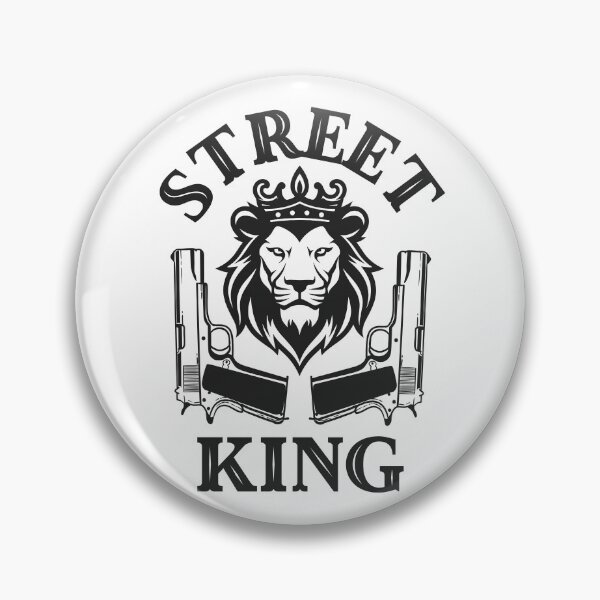 Item preview, Street King Lion – Crown & Pistols designed and sold by UNK-Fatigues.